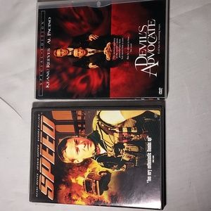 Speed DVD & Devil's Advocate DVDS Two Set Keanu Reeves AL Pacino Sandra Bullock